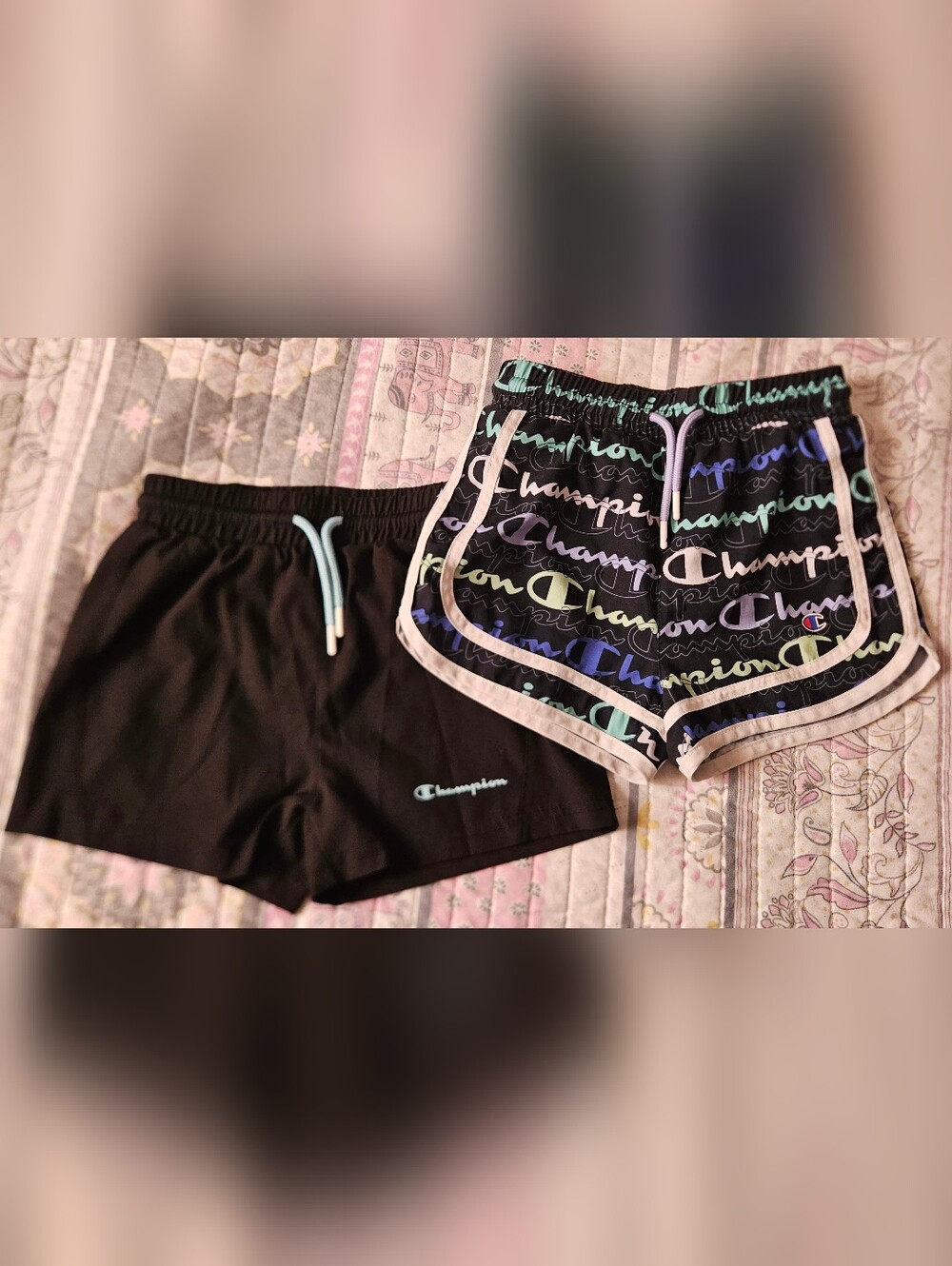 Champion 2 Pair Size 5/6 Black And Black With Multicolor